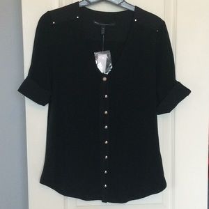 Black button-down Express blouse